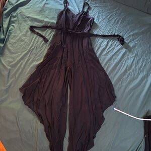 MSK romper black legs flare at the bottom